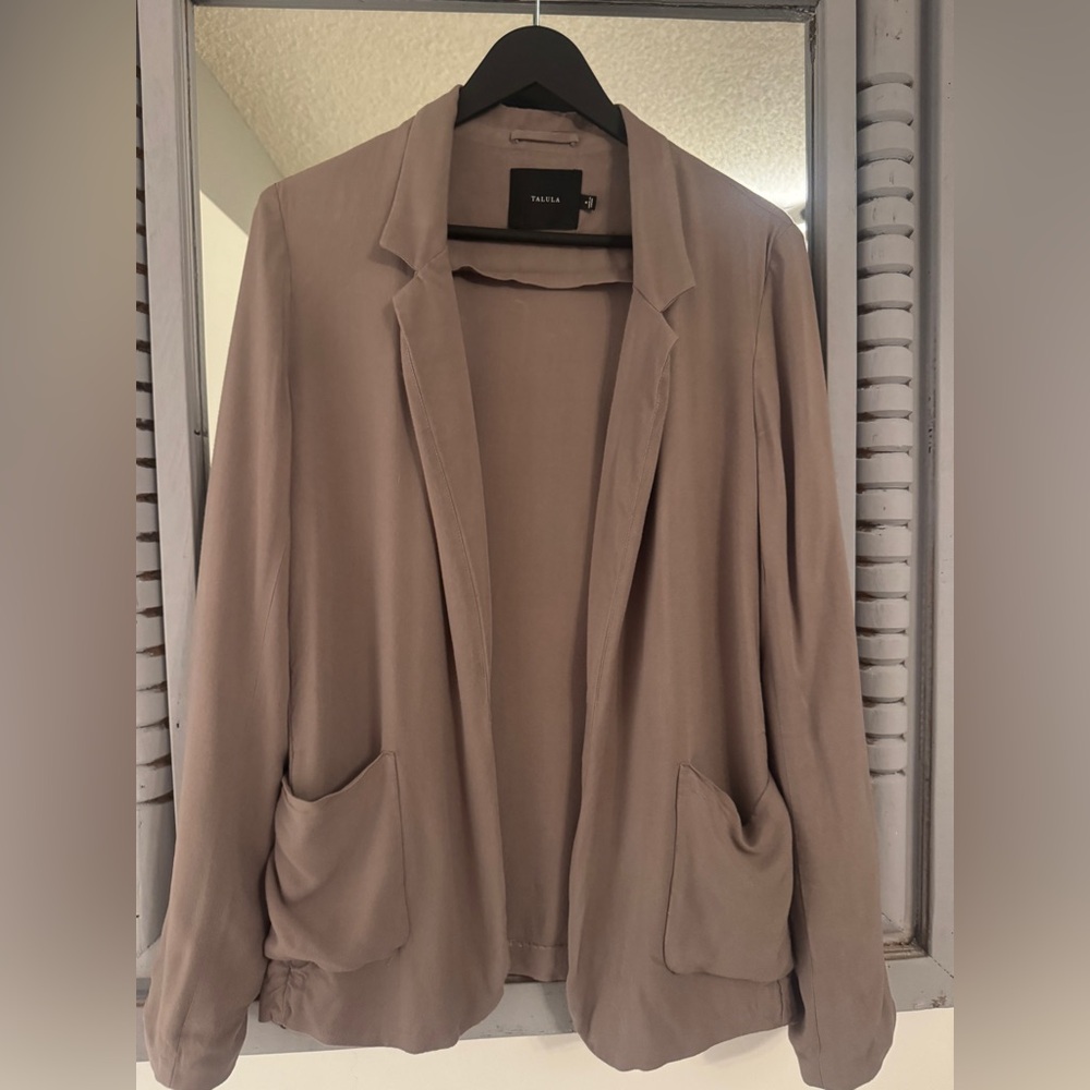 Talula Women’s Blazer - Size 8 (Rayon/Polyester) - Soft Taupe